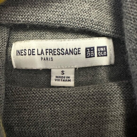 Ines De La Fressange UNIQLO 100% Wool Turtleneck Sweater Women Size Small Gray - Picture 3 of 10